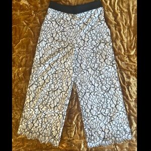 Zara black&white lace pants